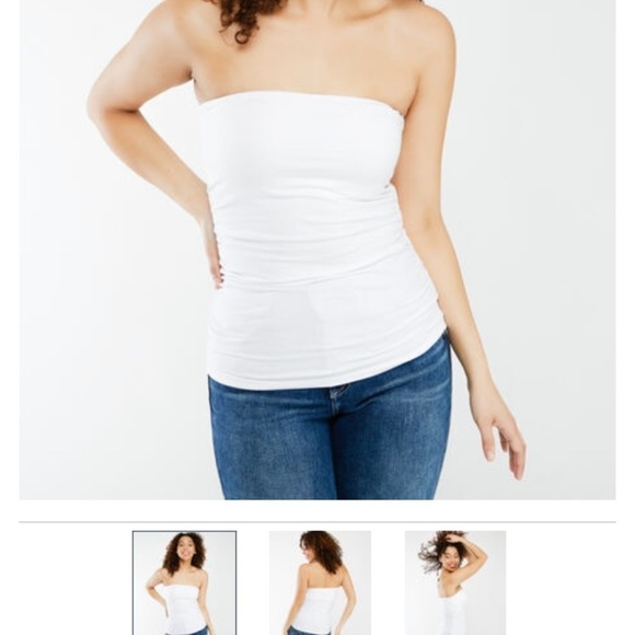 𝅺KISMET Tube Top White Bodycon Medium Sexy Tube Top - Picture 1 of 7